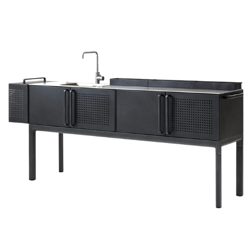 Drop kitchen module alu lava grey 226x51x92cm.
