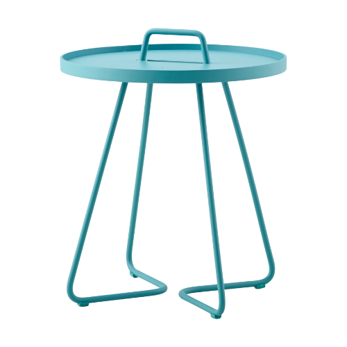 On the Move side table small aqua