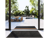 Rizz deurmat 120 x 70 cm, antraciet/teak