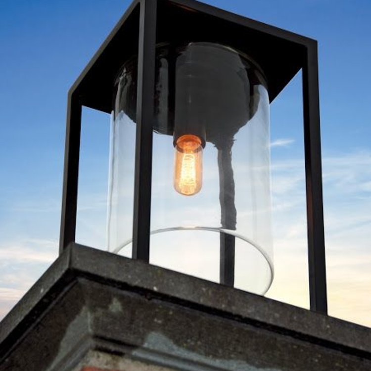 Royal Botania Dome Gate tuinlamp 65x30 cm, zwart/helderglas