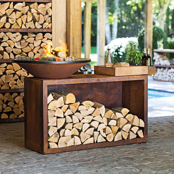 OFYR Island corten 100 teak wood