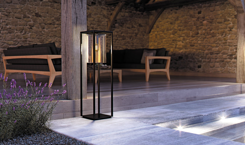 Royal Botania Dome Move lamp, 112 x 30 cm, zwart/helderglas