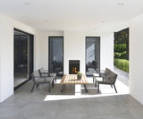 Twisk lage fauteuil teak/alu antraciet