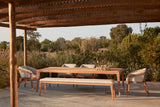 Sunrise bench teak brushed, 300 x 42cm, 51cm hoog