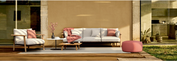 Royal Botania Mambo Lounge set 2 frame Teak, kussens standard