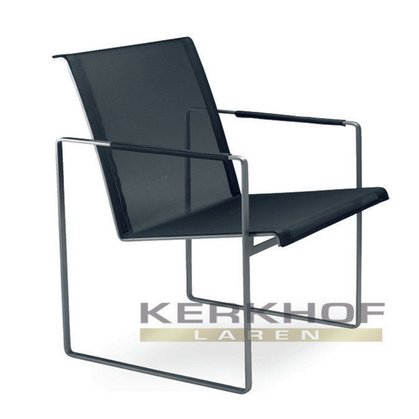 Cima Poltrona easy chair zwart/rvs EP