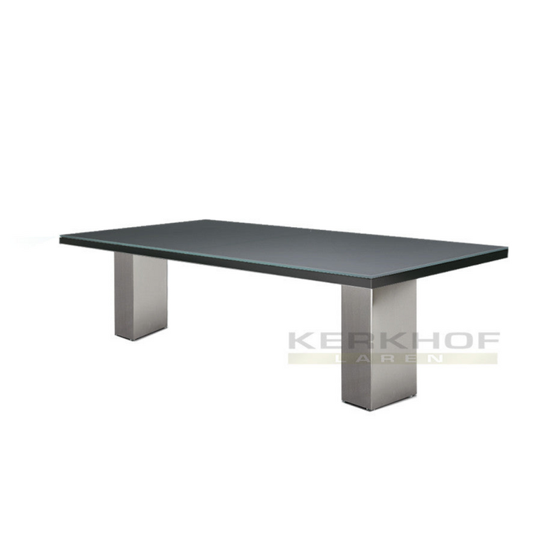 Doble tafel 300 x 100 glas zwart