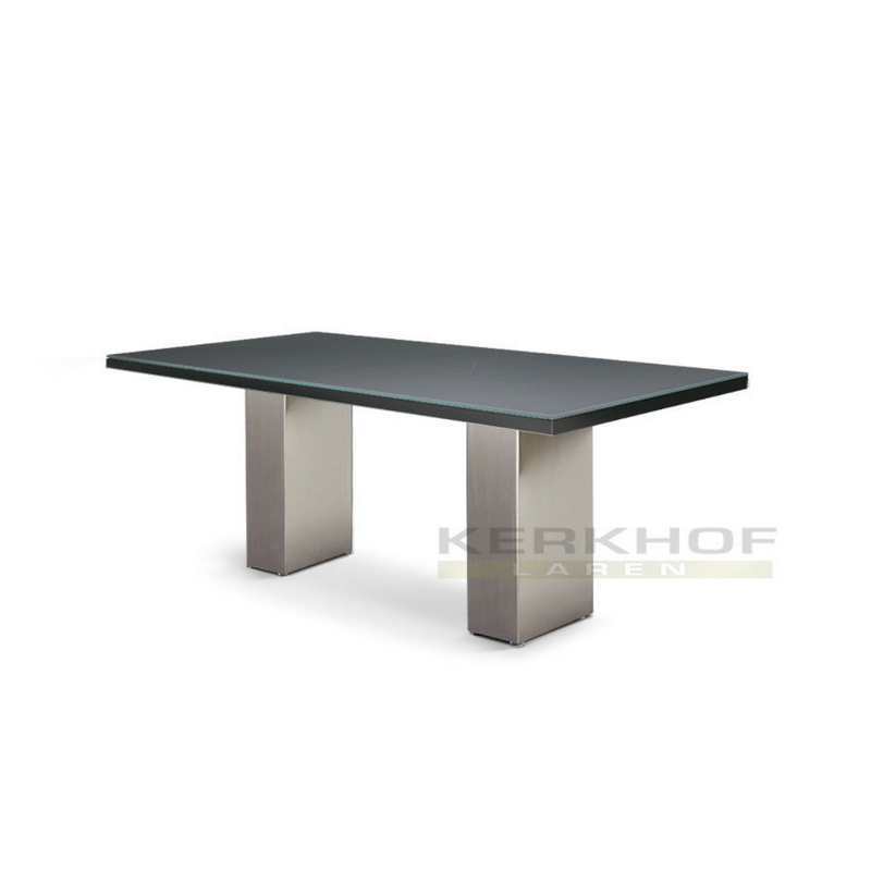 Doble tafel 180 x 90 glas zwart