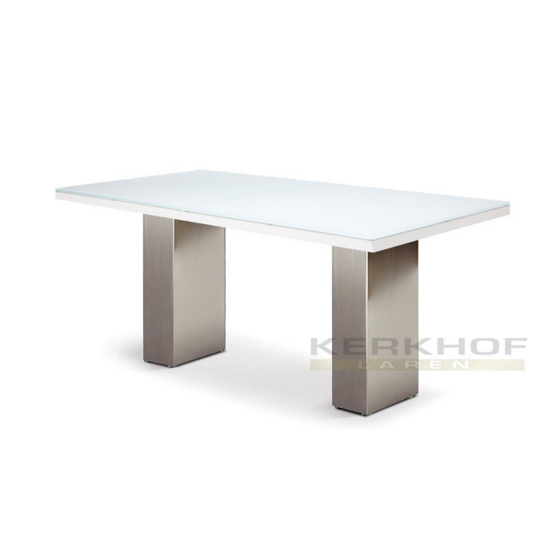 Doble tafel 160 x 80 glas wit