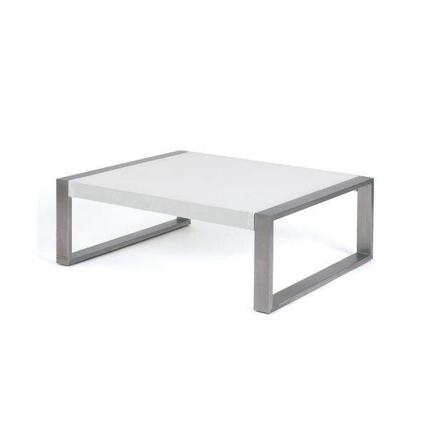Lounge footrest Piecera 78  rvs/wit batylene