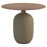 Kasha dining table, 90 cm round, Sand ceramic base