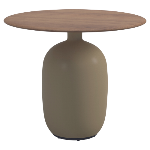 Kasha dining table, 90 cm round, Sand ceramic base