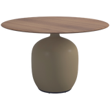 Kasha dining table, 120 cm round, Sand ceramic base