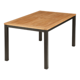 Aura tafel rechthoekig 150 cm. graphite/teak