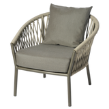 Majinto lounge chair,fr. bronze br./belt slate,incl. kussens