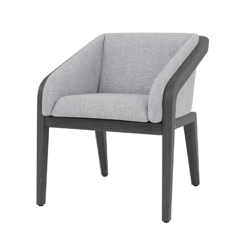 Sunrise dining arm chair, teak scuro/textilene black