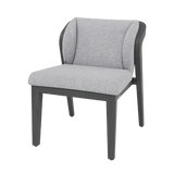 Sunrise dining side chair, teak scuro/textilene black