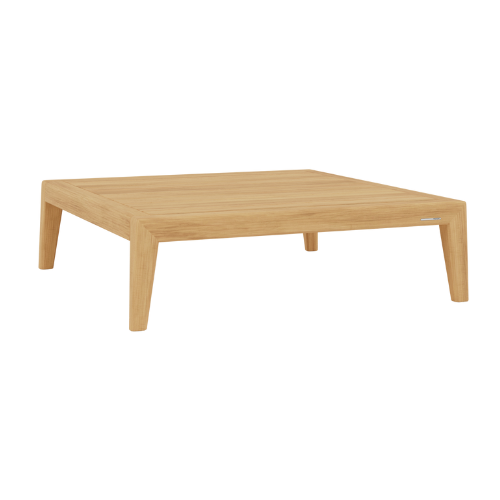 Sunrise coffee table teak brushed, 120 x 120cm, 35cm hoog