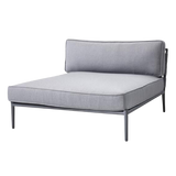 Conic lounge daybed grey