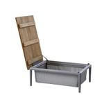 Conic box table teak/aluminium grey