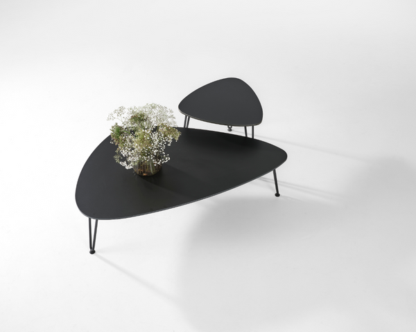 Rozy side table, aluminium black, 99 X 72