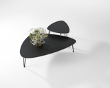 Rozy side table, aluminium black, 50 x 42