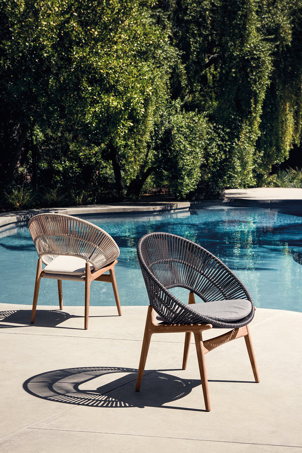 Bora dining chair, Sorrel wicker, incl cushion grade B