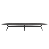 Lexx high dining tafel 320x100x95cm. Frame alu bronze Top Re