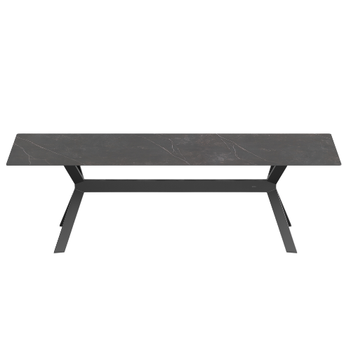 Lexx tafel 450x115x75cm. Frame alu chalk Top Rem