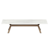 Lexx tafel 620x125x75cm. Frame alu anthracite Top Kelya