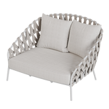 Santa Cruz loveseat white-taupe incl. zit+rugkussen AW dune