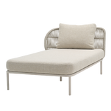 Kodo modular chaise longue left Dune White, met kussens cat.