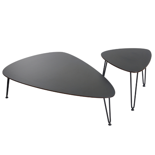 Rozy side table, aluminium black, 50 x 42