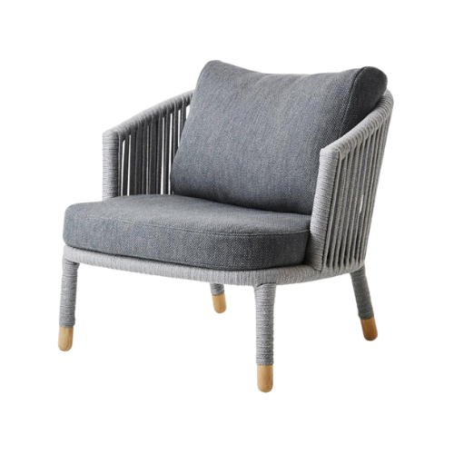 Moments lounge chair, incl kussens grey
