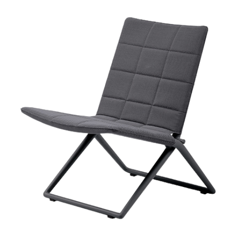 Traveller lounge folding chair soft touch grey