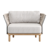 Levante lage fauteuil sepia grey incl. zit+rugkussen prato s